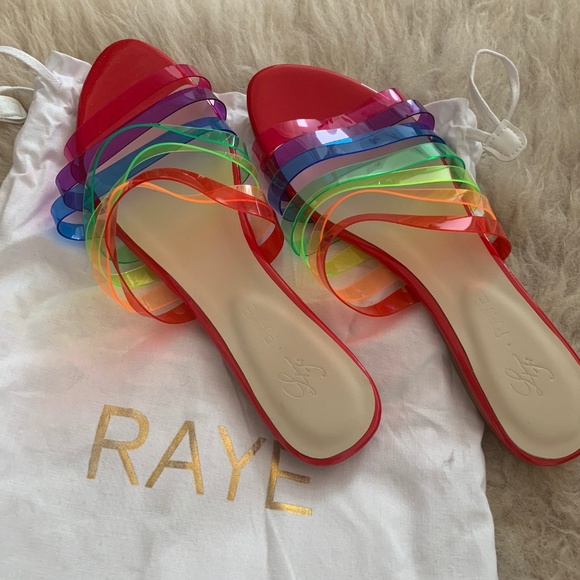 RAYE x Lovers & Friends Rainbow Sandals - Picture 3 of 4
